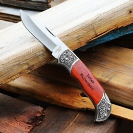 Personalized Rosewood Vintage Pocket Knife