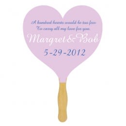 Heart Shaped Standard Hand Fan 