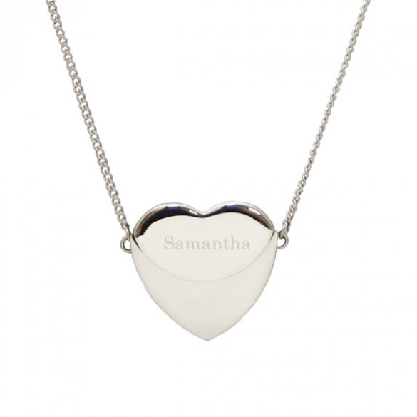 Personalized Secret Message Heart Envelope Locket Necklace