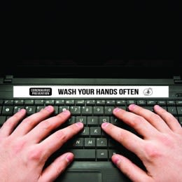 Business Promo Hand Washing Computer Sticker