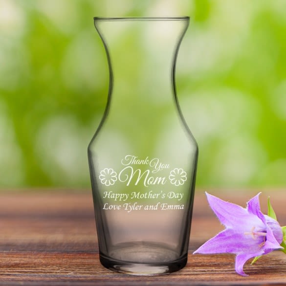 For Mom Personalized Small Glass Vases | Personalized Gifts for Mom
