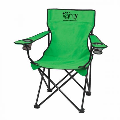 Customizable Promotional Fold Up Chairs - outdoor chairs with business logo - Lime Green