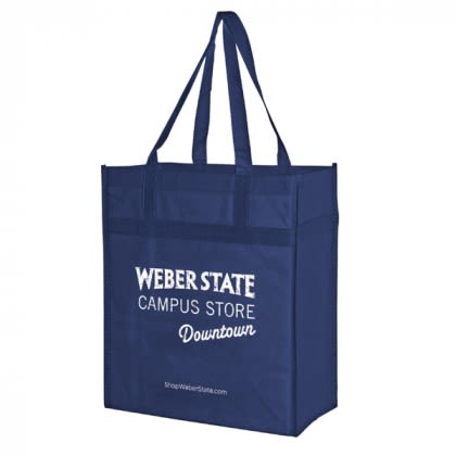 Navy Thunderbolt Reusable Grocery Bag Heavy Duty