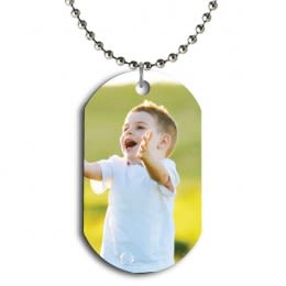 Custom Color Photo Dog Tag Pendant | Personalized Necklaces for Men | Custom Dog Tag Necklaces with Photos