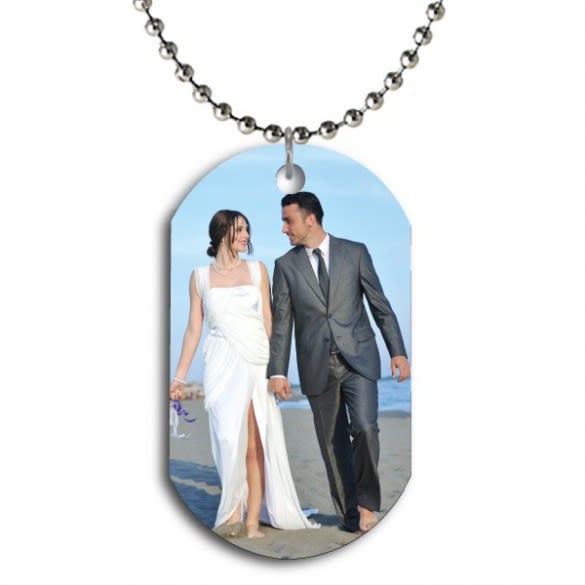 Custom Color Photo Dog Tag Pendant | Personalized Necklaces for Men | Custom Dog Tag Necklaces with Photos