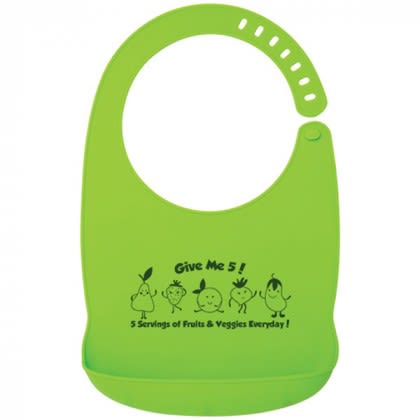 Green Promotional Bibs | Personalized Silicone Bibs | Custom Silicone Baby Bibs Wholesale