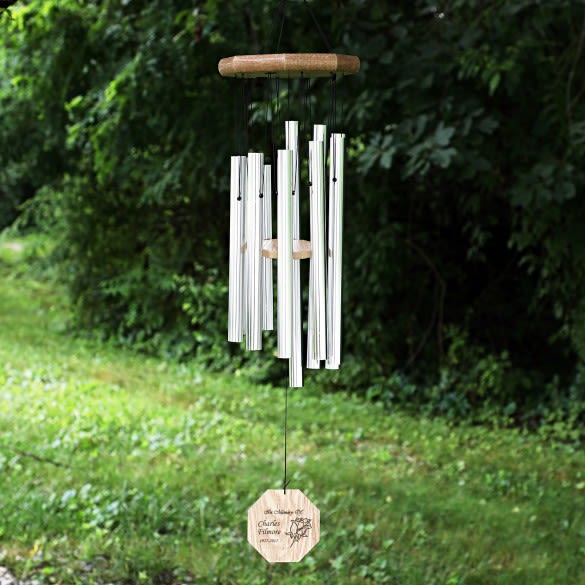 Personalized Memorial Maple Wood Wind Chimes