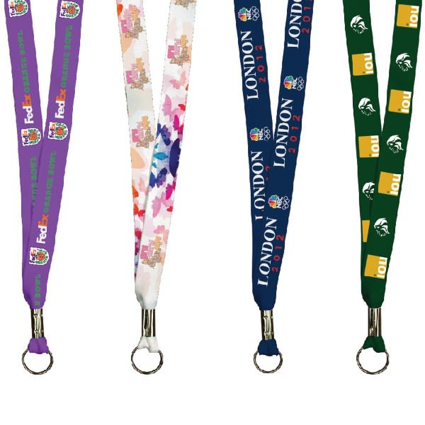 Custom Logo Full Color Imprint Smooth Dye-Sublimation Lanyard - 3/4