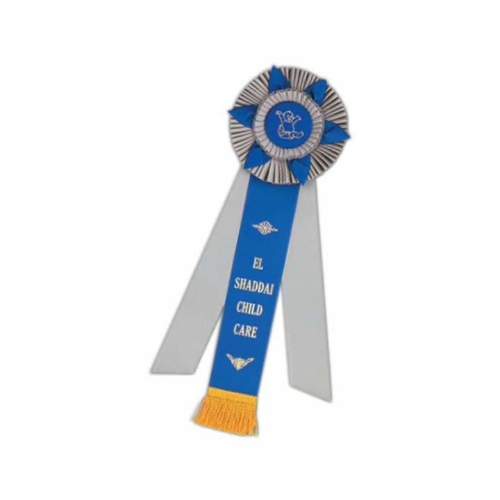 Long Custom Rosette Ribbon Personalized Ribbon Awards