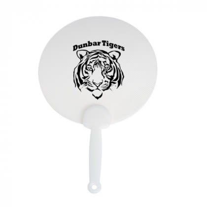 White Plastic Hand Sport Fan Custom Logo