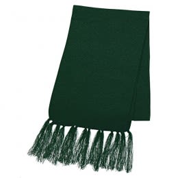 Forest Green Promotional Knit Scarf with Tassles