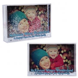 Imprinted Snow Globe Photo Frame 