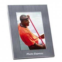 Brushed Matte Aluminum Frame 5"x7" Promotional Custom Imprinted With Logo