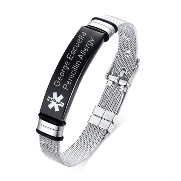 Custom Medical ID Bracelet With Buckle | Personalized Medical ID