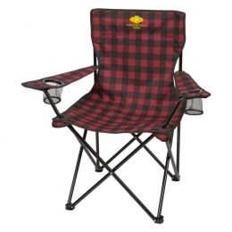 Imprinted Northwoods Folding Chair with Bag Black with Red
