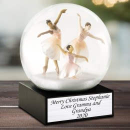 Dancing Ballerinas Personalized Snow Globe | Custom Snow Globe Figurines