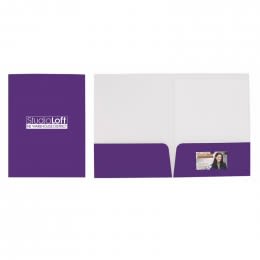 Imprinted Gloss Paper Folder | Promotional Paper Folders with Logos