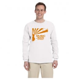 Gildan Ultra Cotton Classic White Long Sleeve Promo