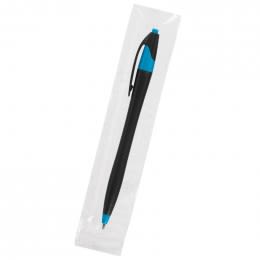 No Imprint Dart Pen in Cello Bulk Black Lt Blue