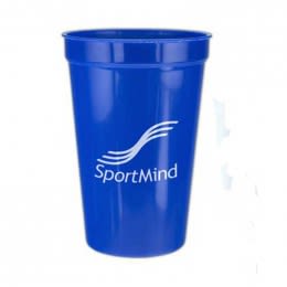 Bulk Straw Lid Stadium Cups  12 oz Promo Stadium Cup with Lid & Straw