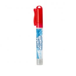 Custom Hand Sanitizer Spray Pen w Carabineer Clip - Red Cap
