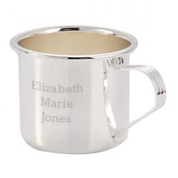 Engraved Silver Plated Baby Cup