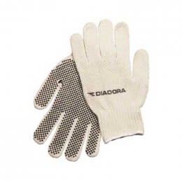 Cotton-poly blend glove -  dotted palms Promotional Custom Imprinted With Logo