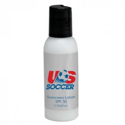 Custom Label USA Made 2 oz Sunscreen SPF30 - Silver