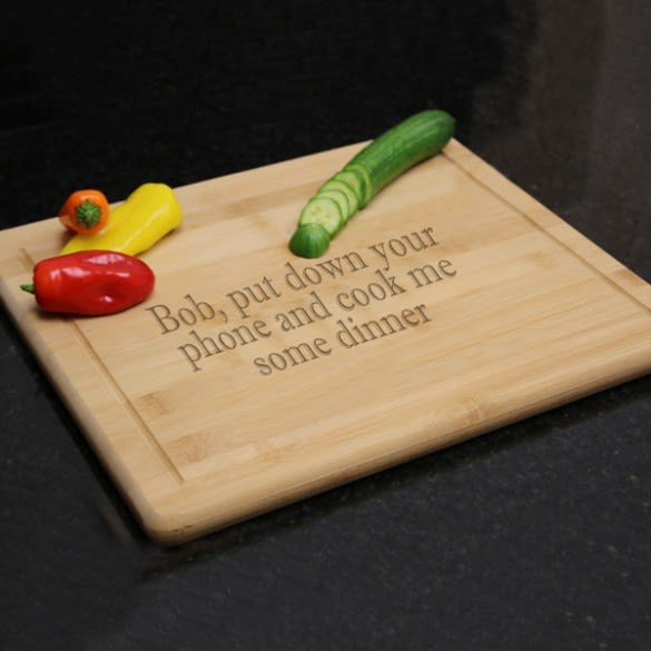 Personalized Bamboo Cutting Board with Dripwell