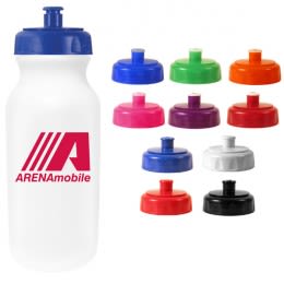 One Day 20 oz White Sport Bottle with Logo