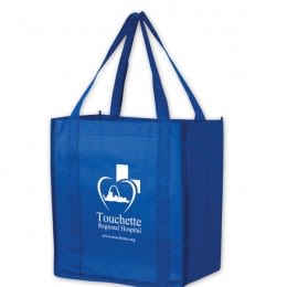 Small Custom Grocery Tote Bag - Royal Blue