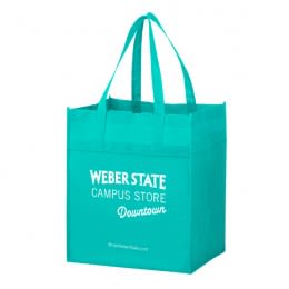 Teal Thunderbolt Reusable Grocery Bag Heavy Duty