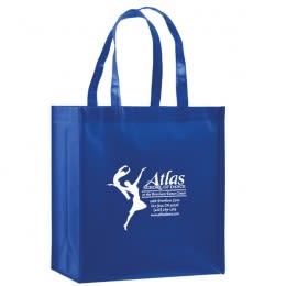 Laminated Non-Woven Totes | Designer Reusable Gloss Laminated Tote Bag - Royal Blue