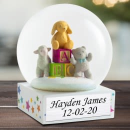 Baby Blocks Snow Globes | Personalized Gifts for Baby