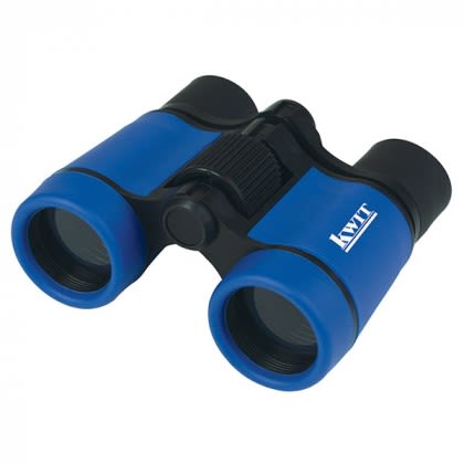 Custom Imprinted Sports Rubber Binoculars blue
