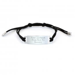 Personalized Adjustable Rope Cord ID Bracelet | Personalized Bracelet For Him | Custom Bracelet | Engraved Bracelet
