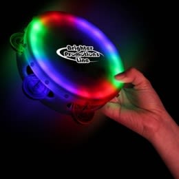 6" Custom Light-Up Tambourine | Personalized Tambourines with Logo