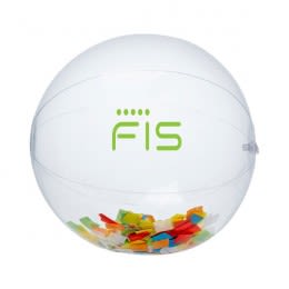 Multi-color Confetti Clear Beach Ball with Logo