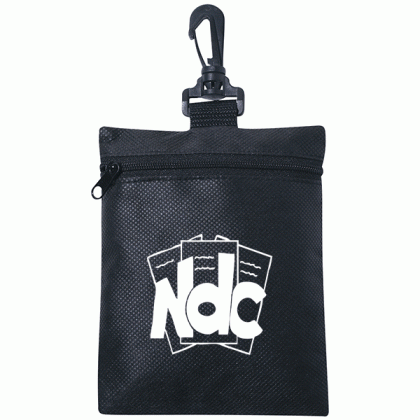 HIT Non-Woven Zippered Pouch- Black