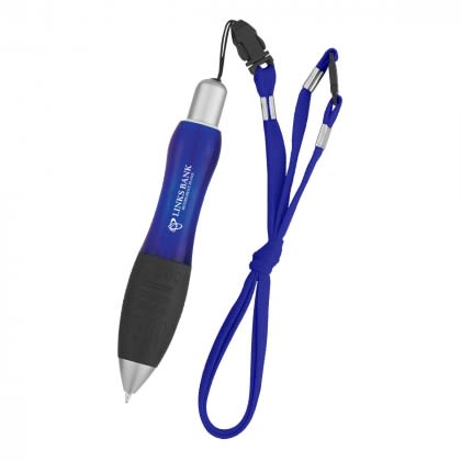 Translucent Blue Promotional HIT Lido Neck Pen