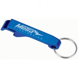 Engraved Blue Bottle Opener Key Ring