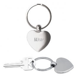 Heart Metal Key Chain with Engraved Logo Heart Metal Key Chain with Engraved Logo
