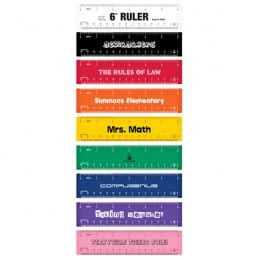 Colorful 6" Rulers with Imprinted Logo