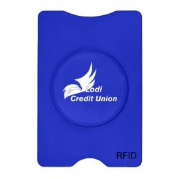 Customized RFID Stand-Out Phone Card Holder Blue
