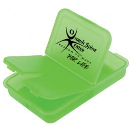 Personalized Slotted Pill Containers | 3 Compartment Pill Boxes in Bulk - Neon Green