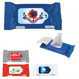 Promotional Wet Wipe Packets | Wholesale Resealable Wet Wipe Packs