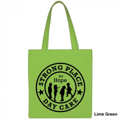 Popular Tote Bag-Low Price-with Imprint - Lime Green