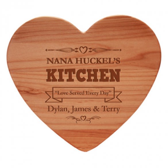 Kitchen of Love Heart Cutting Board | Heart Cutting Board For Grandma