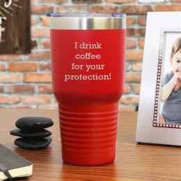 Red Polar Camel Large Insulated Personalized Travel Mug - 30 oz