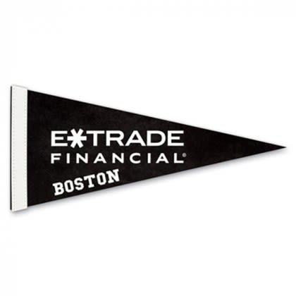 18 Inch color felt promotional flag pennant - USA made school pennants - black